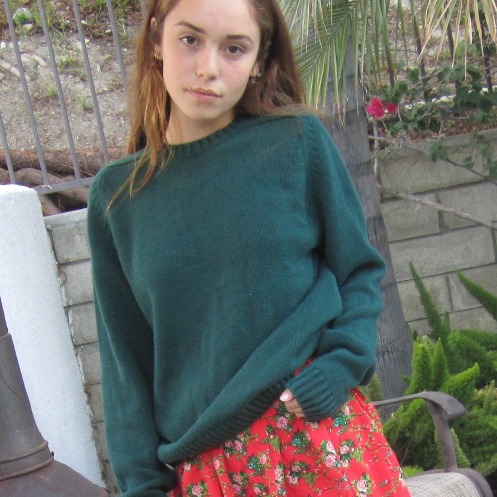 Dark Green Lands End Sweater